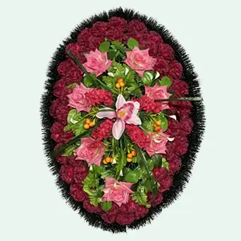 Венок из искусственных цветов
